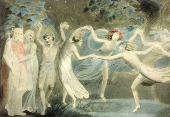 Blake's illustration from A Midsummer Night's Dream